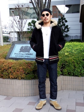 「COOTIE」｜「アイテム（その他アウター）」を使った、RealjamSTAFFさん（メンズ・170cm）の冬コーディネート