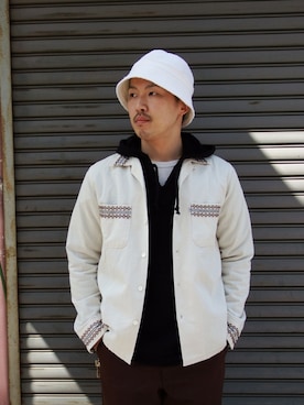 「アイテム（パーカー）」を使った、RealjamSTAFFさん（メンズ・170cm・30代）の春コーディネート