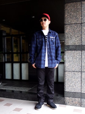 「Back Channel（バックチャンネル）のアイテム（チノパンツ）」を使った、RealjamSTAFFさん（メンズ・170cm）の秋コーディネート