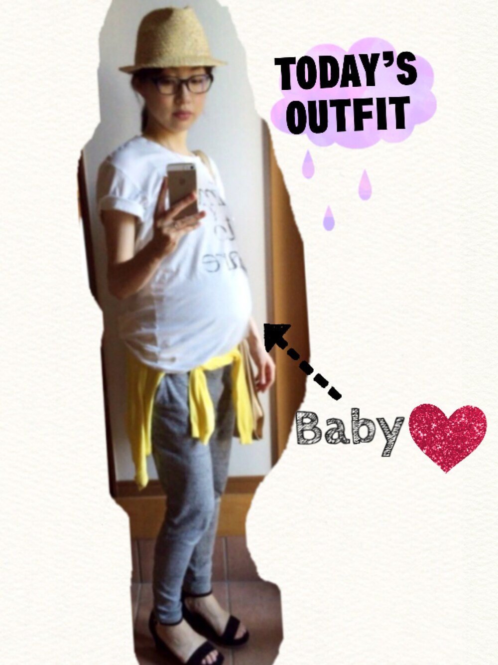 グレー系のその他パンツ、ベージュ系のショルダーバッグ、ブラック系のサンダルを着用したレディースの夏コーディネートの1枚目の写真