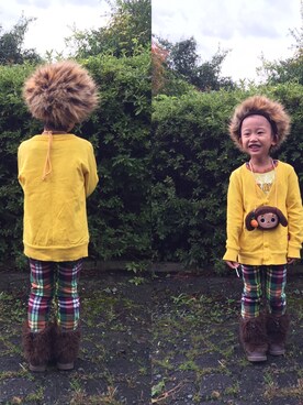 「BOOFOOWOO（ブーフーウー）のまたしても、昔の…（ハンチング/ベレー帽、ブラウン系）」を使った、るかるかさん（メンズ・165cm）の秋コーディネート