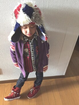「Natural Boo（ナチュラルブー）のアイテム（帽子、その他）」を使った、るかるかさん（メンズ・165cm）の冬コーディネート