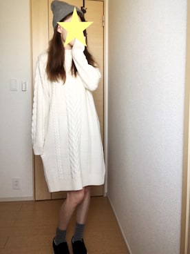 「one way（ワンウェイ）のアイテム（ニットキャップ/ビーニー）」を使った、みーぬ。さん（レディース・165cm）の秋コーディネート