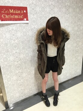 「one way（ワンウェイ）のアイテム（ブーツ）」を使った、みーぬ。さん（レディース・165cm）の秋コーディネート