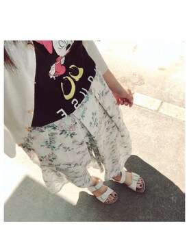 「ARROW（アロー）のアイテム（シューズ）」を使った、さくらさん（レディース・153cm）の夏コーディネート