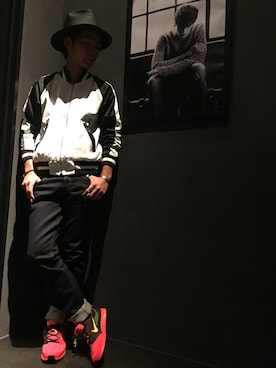 「AZUL by moussy（アズールバイマウジー）のアイテム（ブルゾン）」を使った、koheiさん（メンズ・170cm）の秋コーディネート