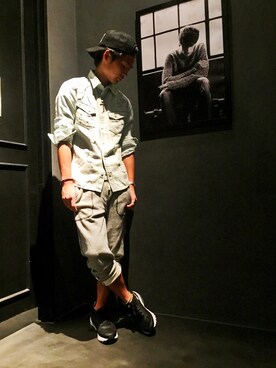 「AZUL by moussy（アズールバイマウジー）のアイテム（キャップ）」を使った、koheiさん（メンズ・170cm）の秋コーディネート
