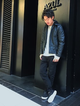 「AZUL by moussy（アズールバイマウジー）のアイテム（ブルゾン）」を使った、koheiさん（メンズ・170cm）の冬コーディネート