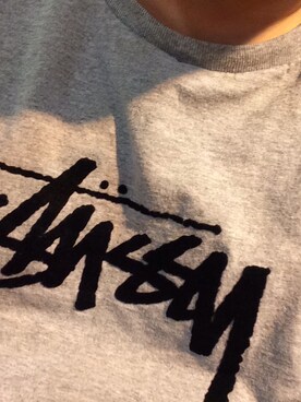 「STUSSY（ステューシー）のアイテム（Tシャツ/カットソー、グレー系）」を使った、Jimmy Huangさん（メンズ・178cm）の夏コーディネート