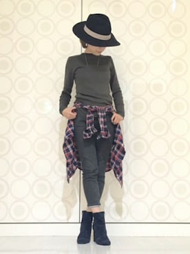 「DRWCYS（ドロシーズ）のアイテム（ブーツ）」を使った、maoさん（レディース・156cm）の秋コーディネート