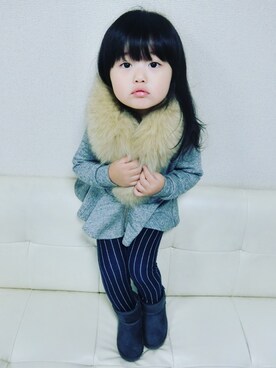 「NOLLEY’S（ノーリーズ）のアイテム」を使った、mi.ko.ruさん（キッズ・100cm）の冬コーディネート