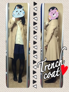 「フレア」｜「アイテム（トレンチコート）」を使った、いときちさん（レディース・163cm）の秋コーディネート