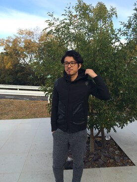 「LOVELESS（ラブレス）のアイテム（ナイロンジャケット）」を使った、Atsushi Suzukiさん（メンズ・172cm）の秋コーディネート