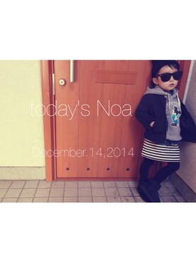 noaさん（キッズ・90cm）の冬コーディネート