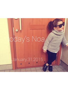 noaさん（キッズ・100cm）の冬コーディネート