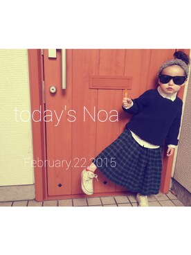 noaさん（キッズ・100cm）の冬コーディネート