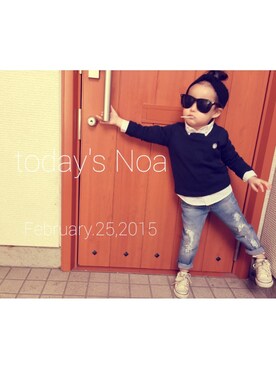 noaさん（キッズ・100cm）の冬コーディネート