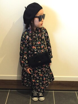 「Daniel Wellington（ダニエルウェリントン）のアイテム」を使った、noaさん（キッズ・110cm）の冬コーディネート