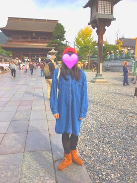 「L.L.Bean（エルエルビーン）のアイテム（ワンピース/ドレス）」を使った、Akarinさん（レディース・168cm）の秋コーディネート