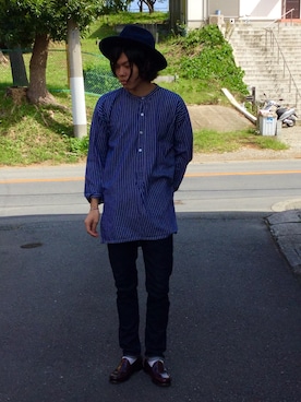 「アイテム（バングル/リストバンド）」を使った、Rさん（メンズ・175cm・20代）の秋コーディネート