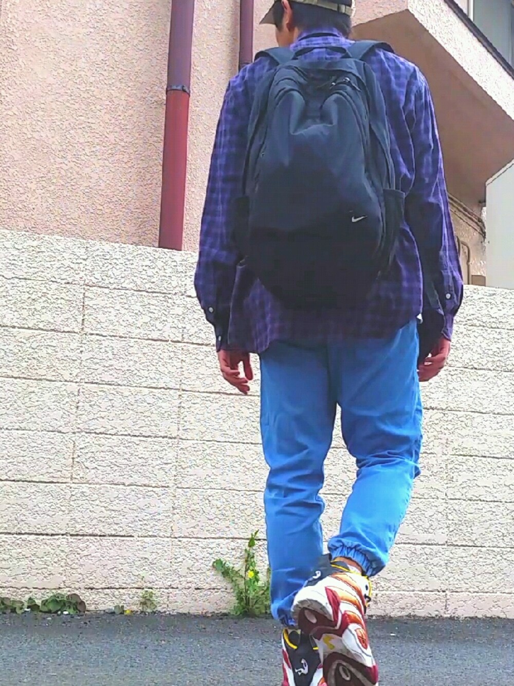 「shaq、shaqnosisog、reebok、NIKE、POLO、sneaker」｜「Reebokのアイテム（シューズ、レッド系）」を使った、がんもさん（メンズ・170cm）の秋コーディネートの1枚目の写真