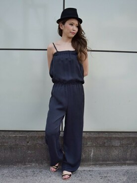 「Noble（ノーブル）のアイテム（つなぎ/オールインワン）」を使った、rikaさん（レディース・166cm）の夏コーディネート