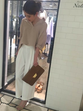 「アイテム（チョーカー）」を使った、rikaさん（レディース・166cm）の春コーディネート