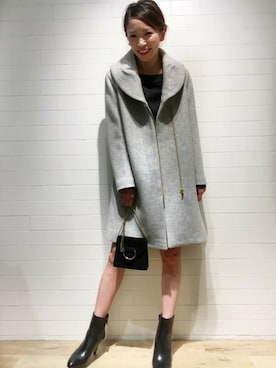 「Noble（ノーブル）のアイテム（ワンピース）」を使った、rikaさん（レディース・166cm）の冬コーディネート