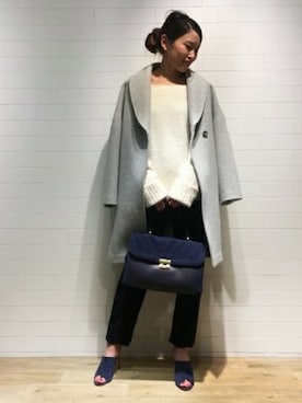 「Noble（ノーブル）のアイテム（その他パンツ）」を使った、rikaさん（レディース・166cm）の冬コーディネート