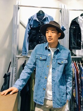 「cheap monday」｜「アイテム（デニムジャケット）」を使った、오배만さん（メンズ・180cm）の夏コーディネート