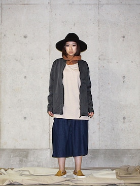 「SASQUATCHfabrix.（サスクワァッチファブリックス）のアイテム」を使った、BlueRanchさん（レディース・158cm）の秋コーディネート