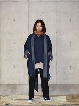 「SASQUATCHfabrix.（サスクワァッチファブリックス）のアイテム」を使った、BlueRanchさん（レディース・158cm）の秋コーディネート