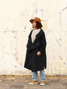 「SASQUATCHfabrix.（サスクワァッチファブリックス）のアイテム」を使った、BlueRanchさん（レディース・158cm）の冬コーディネート