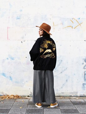 「SASQUATCHfabrix.（サスクワァッチファブリックス）のアイテム（ジャケット/アウター）」を使った、BlueRanchさん（レディース・158cm）の春コーディネート