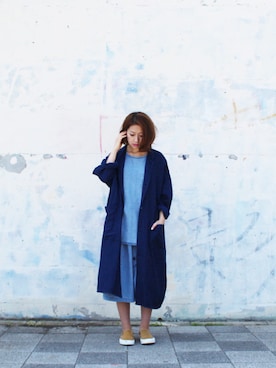 「WhoWhat（フーワット）のアイテム（ジャケット/アウター）」を使った、BlueRanchさん（レディース・158cm）の春コーディネート