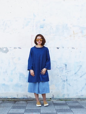 「SASQUATCHfabrix.（サスクワァッチファブリックス）のアイテム」を使った、BlueRanchさん（レディース・158cm）の春コーディネート