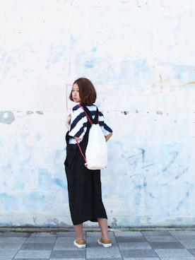 「SASQUATCHfabrix.（サスクワァッチファブリックス）のアイテム」を使った、BlueRanchさん（レディース・158cm）の春コーディネート