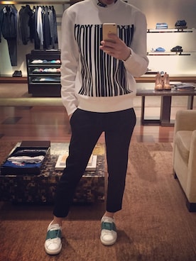 「alexanderwang（アレキサンダーワン）のアイテム（スウェット）」を使った、Willy Chinさん（メンズ・177cm）の春コーディネート