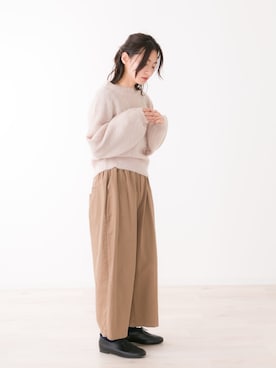 「バルーンスリーブ」｜earth holic（アースホリック）さん（レディース・155cm）の冬コーディネート