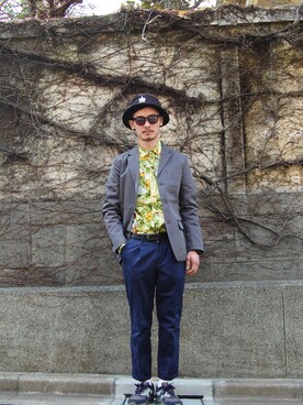 シグちゃんMACKDADDYさん（メンズ・176cm）の春コーディネート