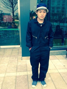 「Dickies（ディッキーズ）のアイテム（その他）」を使った、賴俊安さん（メンズ・174cm）の春コーディネート