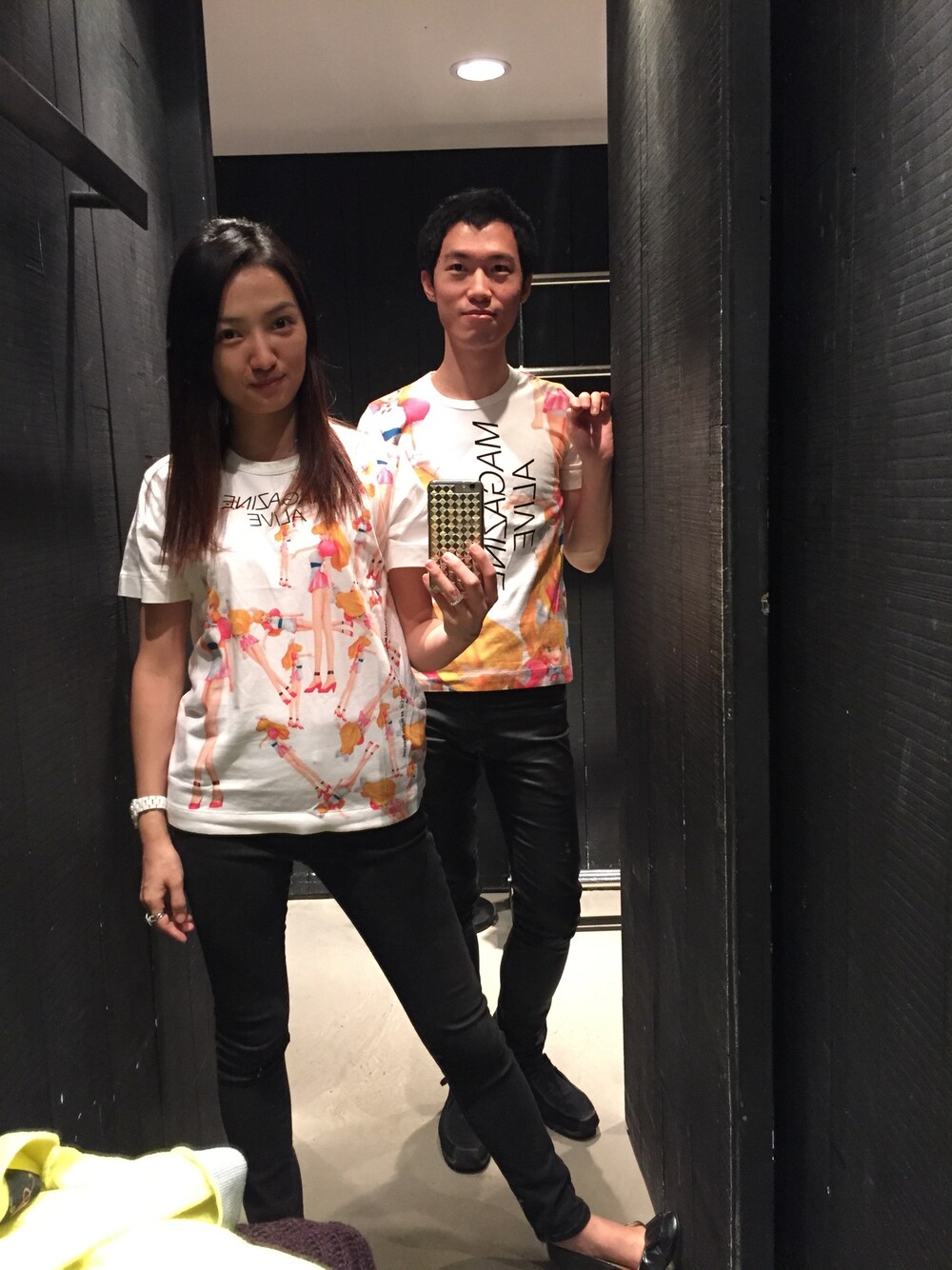 「COMME des GARCONSのアイテム（Tシャツ/カットソー、ホワイト系）」を使った、Hyper Chanさん（メンズ・178cm）の冬コーディネートの1枚目の写真