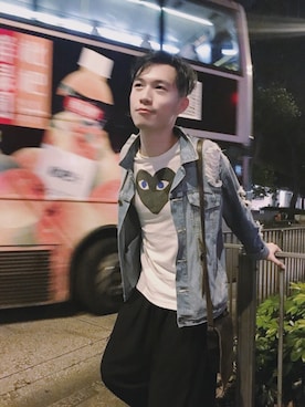「initial（イニシャル）のアイテム（バッグ）」を使った、Hyper Chanさん（メンズ・178cm）の春コーディネート