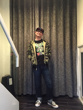 喯嘚儿木さん(メンズ・175cm)の春コーディネート