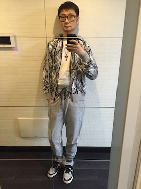 「CLOT（クロット）のアイテム（パンツ）」を使った、喯嘚儿木さん（メンズ・175cm）の秋コーディネート
