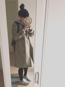 「アイテム（ヘアバンド、ブラック系）」を使った、naoさん（レディース・160cm）の冬コーディネート