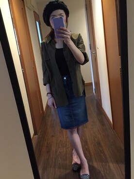 「オリエンタルトラフィック」｜「アイテム（ハンチング/ベレー帽）」を使った、yn☆さん（レディース・152cm）の秋コーディネート