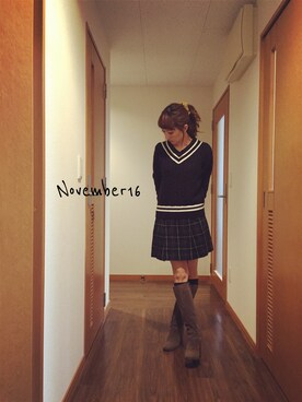 「AS KNOW AS」｜「アイテム（ブーツ）」を使った、yn☆さん（レディース・152cm）の秋コーディネート