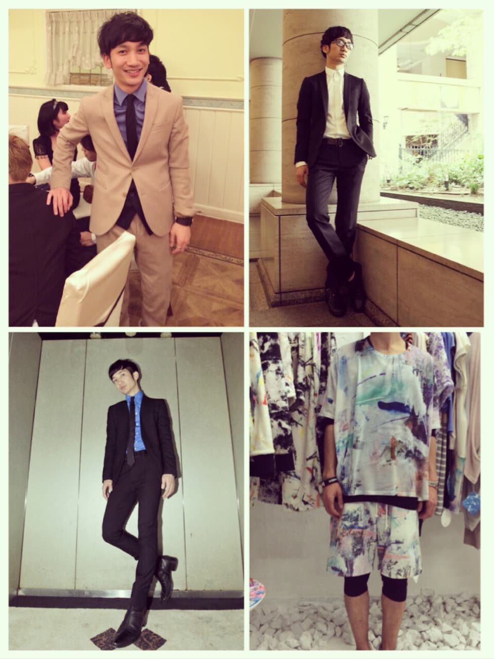 「セットアップ、ato、public image、CILANDSIA、neilbarrett」｜「NEIL BARRETTのニールバレットのセットアップ。（セットアップ、ベージュ系）」を使った、桜井 雅斗(吉本新喜劇/FM大阪DJ)さん（メンズ・175cm）の夏コーディネートの1枚目の写真