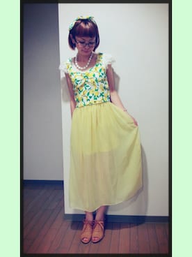 「DEMIO ROCK FES.」｜ちなつ*さん（レディース・152cm）の夏コーディネート